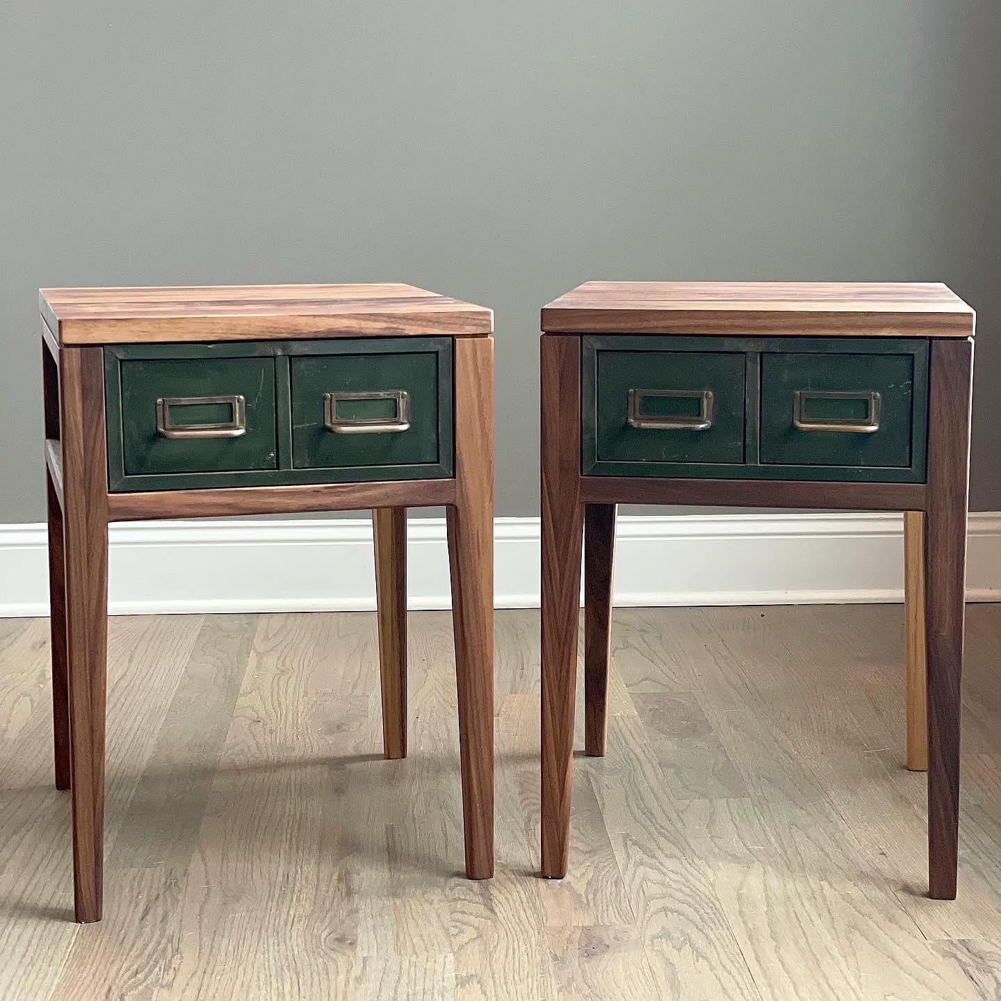 Mid Century Card File Tables